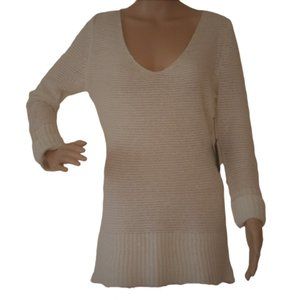 ii Sisters Tunic Sweater Size M Silver Metallic